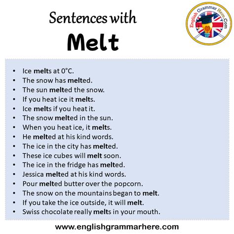 melt übersetzung|melt in a sentence.